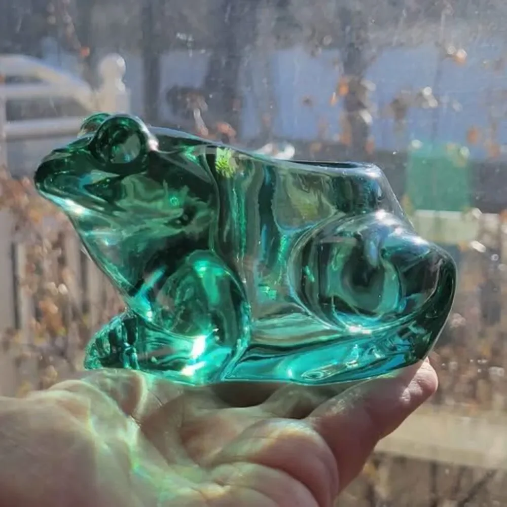 Indiana Glass Green Glass Frog Votive Holder 🐸